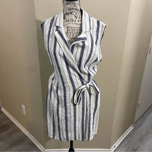 Love tree boho‎ linen blend jumpsuit size large - Picture 1 of 9